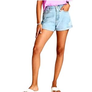 SUPER HIGH RISE ROLLED CUFF SHORTS WOMEN SIZE 17